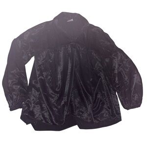 Reclaimed vintage lace up satin blouse